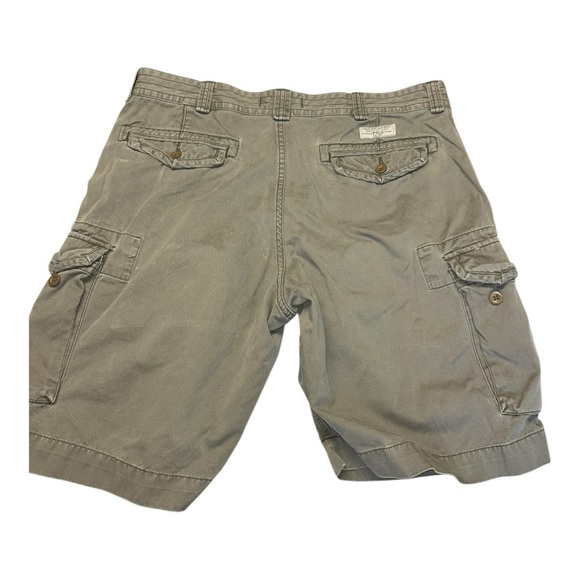 Polo Ralph Lauren Shorts Mens 38 Green 100% Cotton Flat Front Cargo Heavyweight - Picture 4 of 12